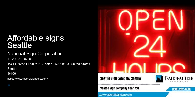 Large Banner Hanging Affordable signs Seattle