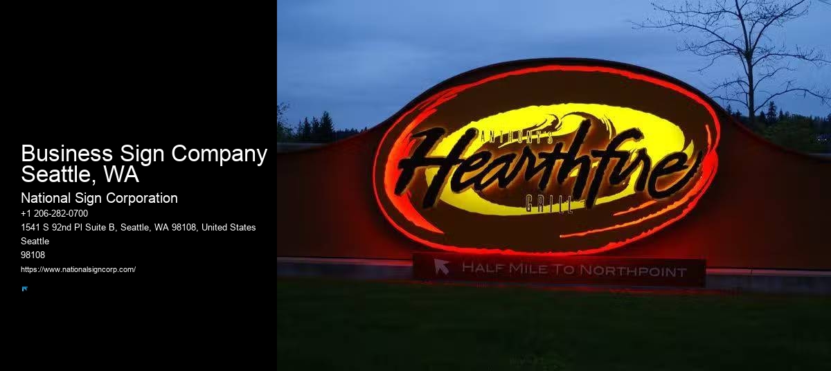 High-quality custom signs Business Sign Company Seattle, WA