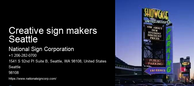 Creative sign makers Seattle sign solutions