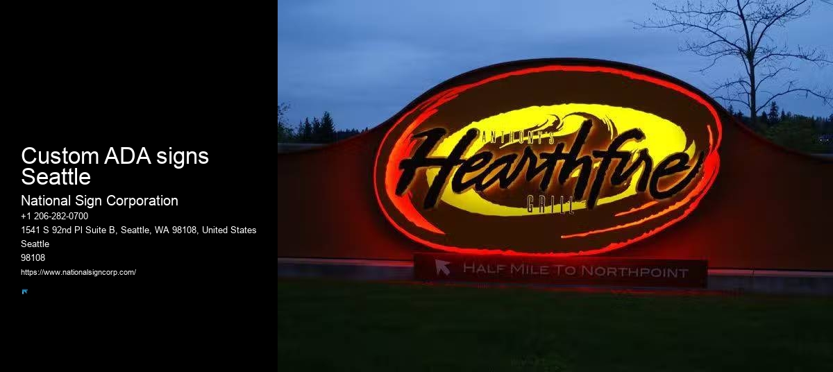 Custom Sign Mounting Custom ADA signs Seattle