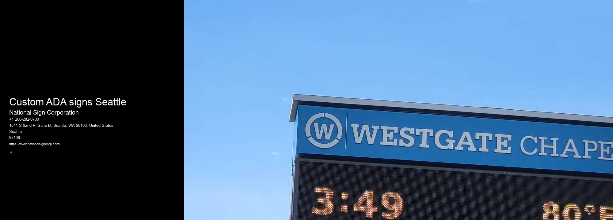 Custom ADA signs Seattle custom sign design
