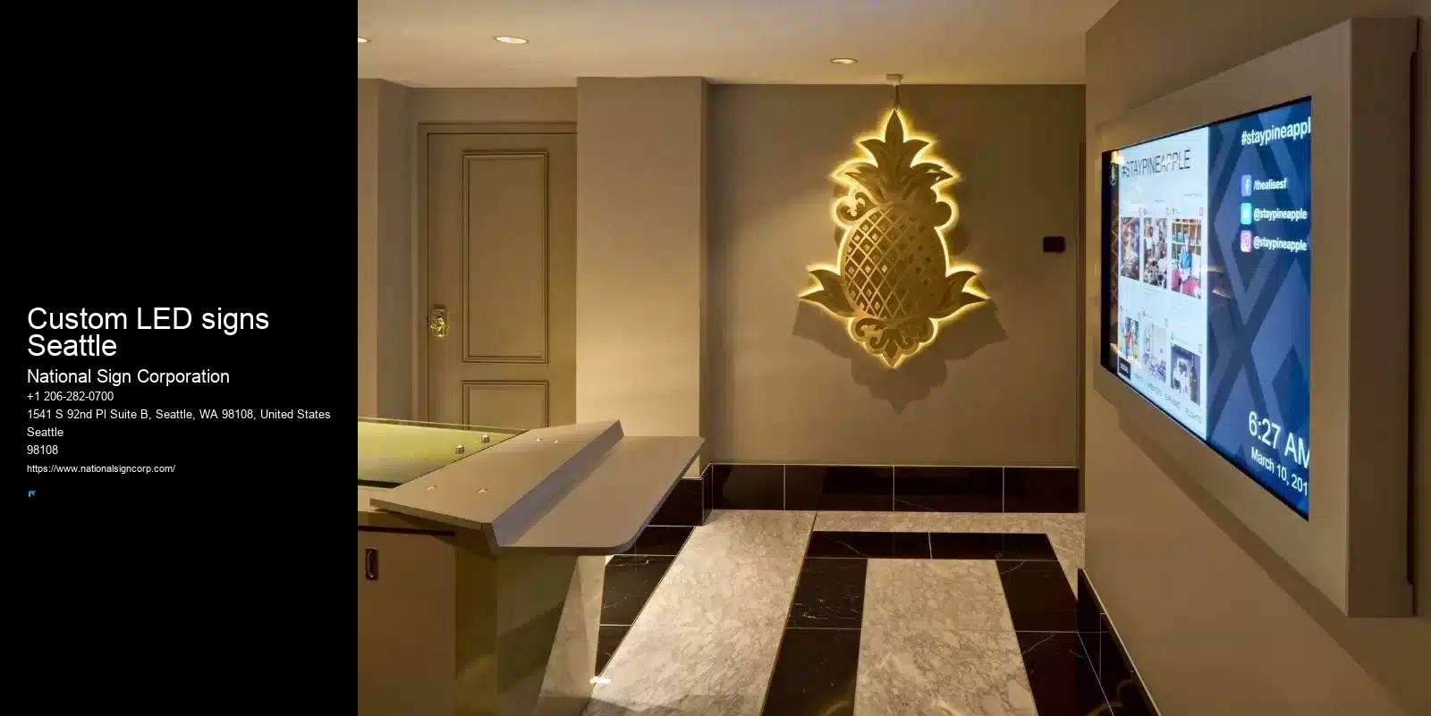 Custom Business Signage Custom LED signs Seattle