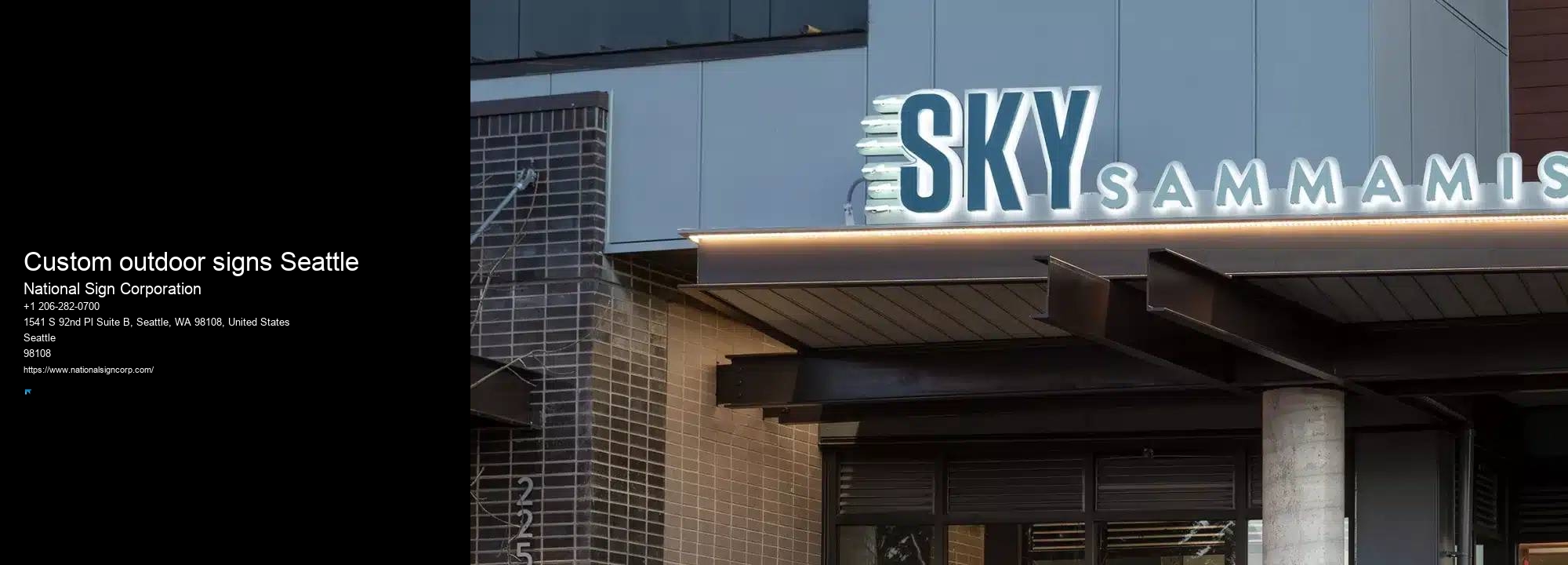 Custom Signage Custom outdoor signs Seattle
