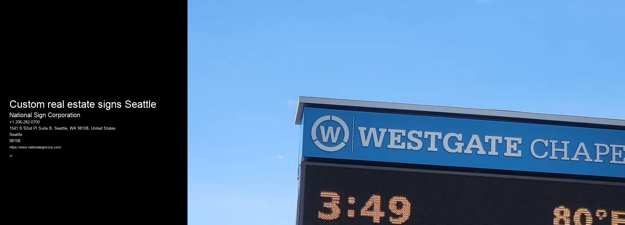 Custom real estate signs Seattle Sign Makers