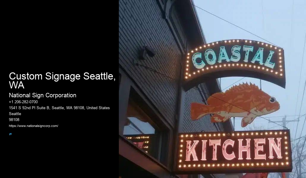 Modern Sign Installation Custom Signage Seattle, WA