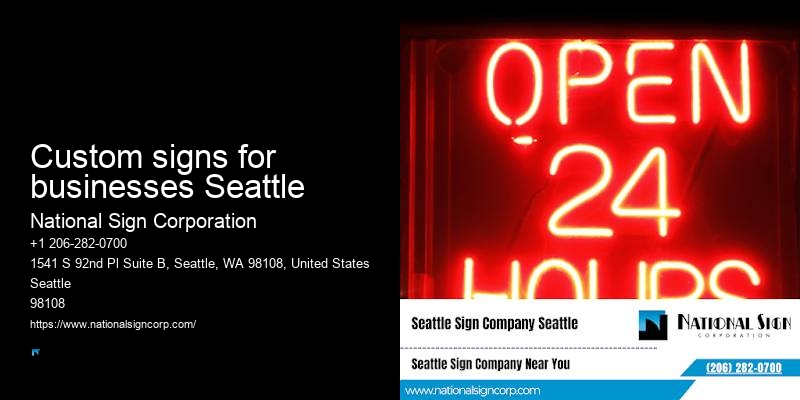 Custom LED signs Custom signs for businesses Seattle