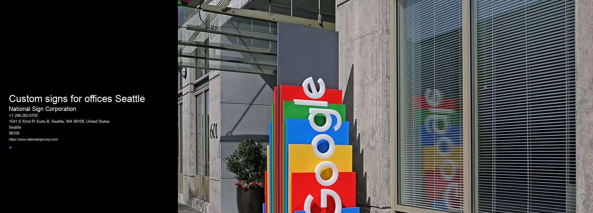 Quick Custom Sign Services Custom signs for offices Seattle