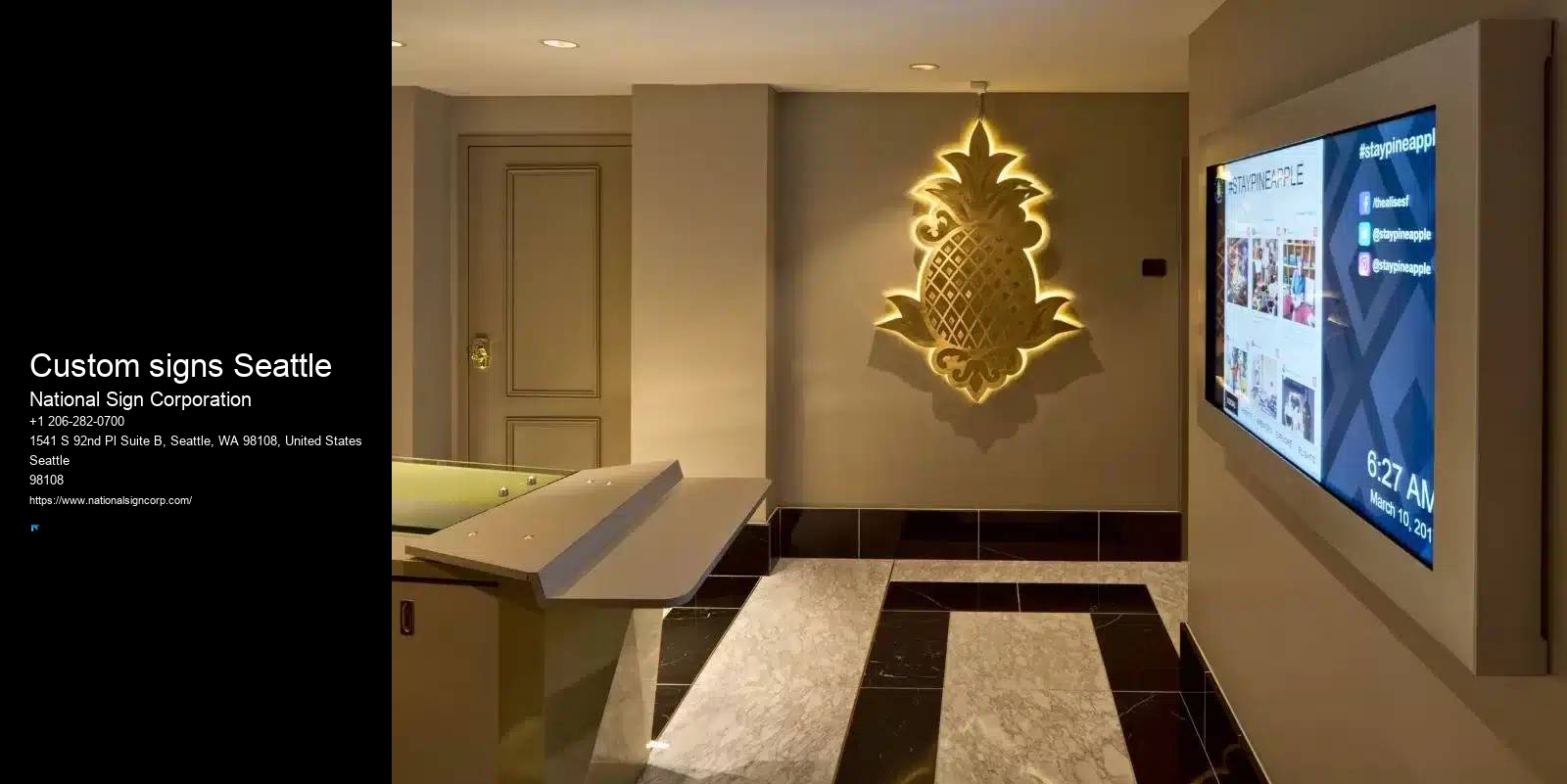 Durable Outdoor Wall Signs Custom signs Seattle