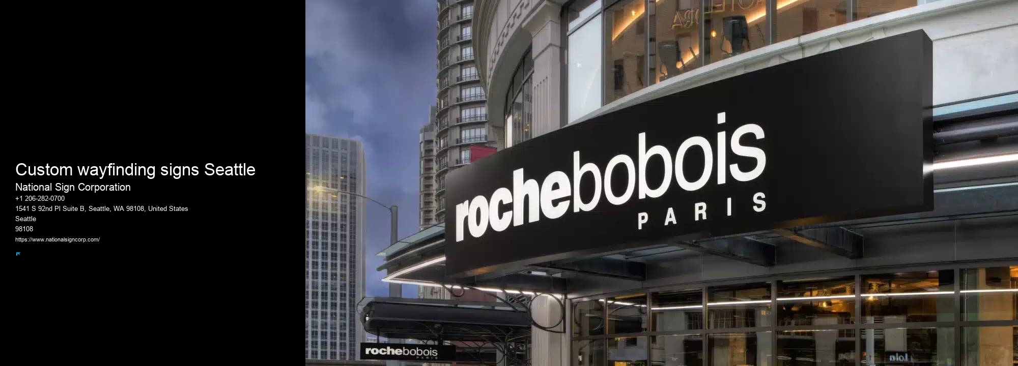 Outdoor Led Advertising Custom wayfinding signs Seattle