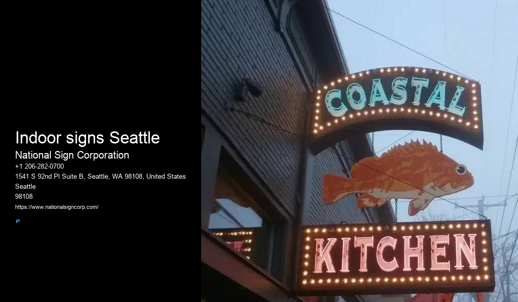 Signage Company in Indoor signs Seattle