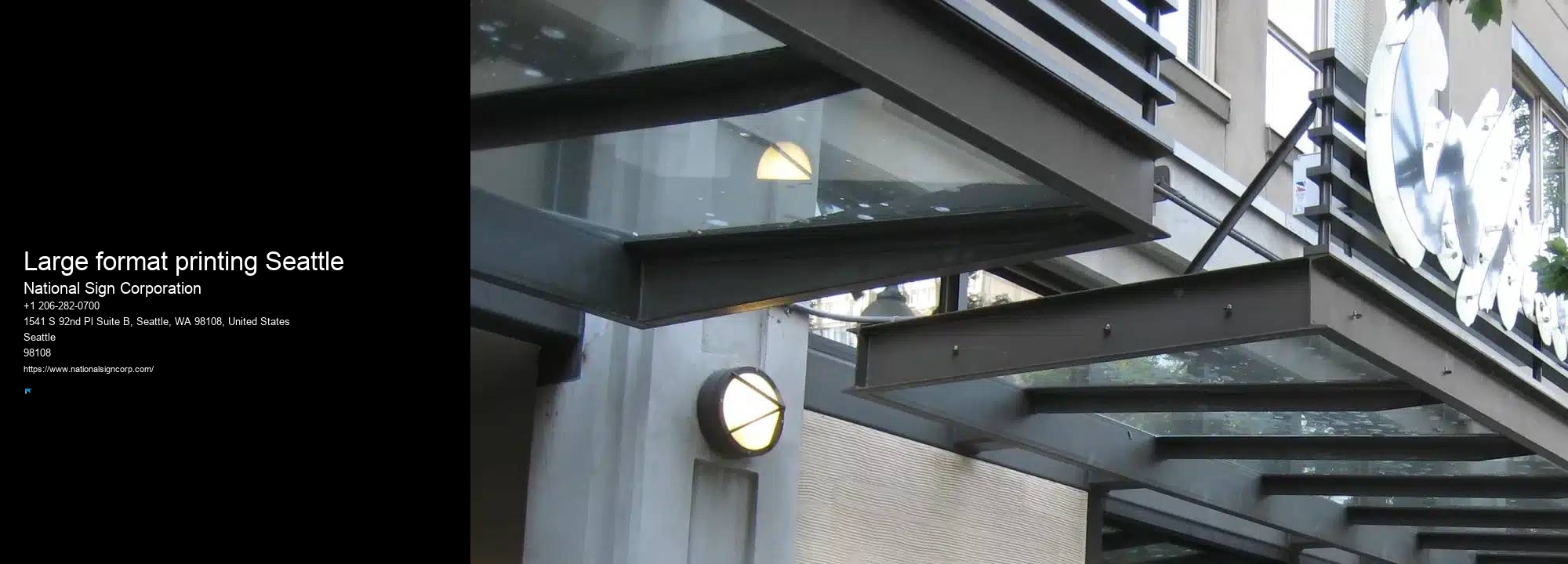 Decorative Sign Installation Large format printing Seattle