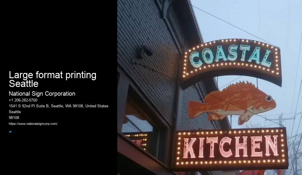 Affordable sign installation Large format printing Seattle