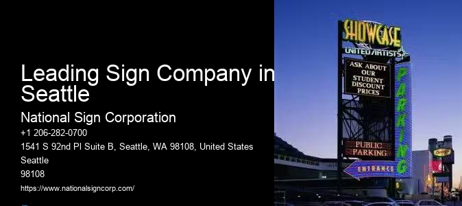 Affordable Outdoor Business Signs Leading Sign Company in Seattle
