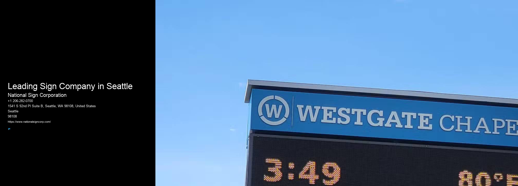 Leading Sign Company in Seattle, WA Sign Manufacturers