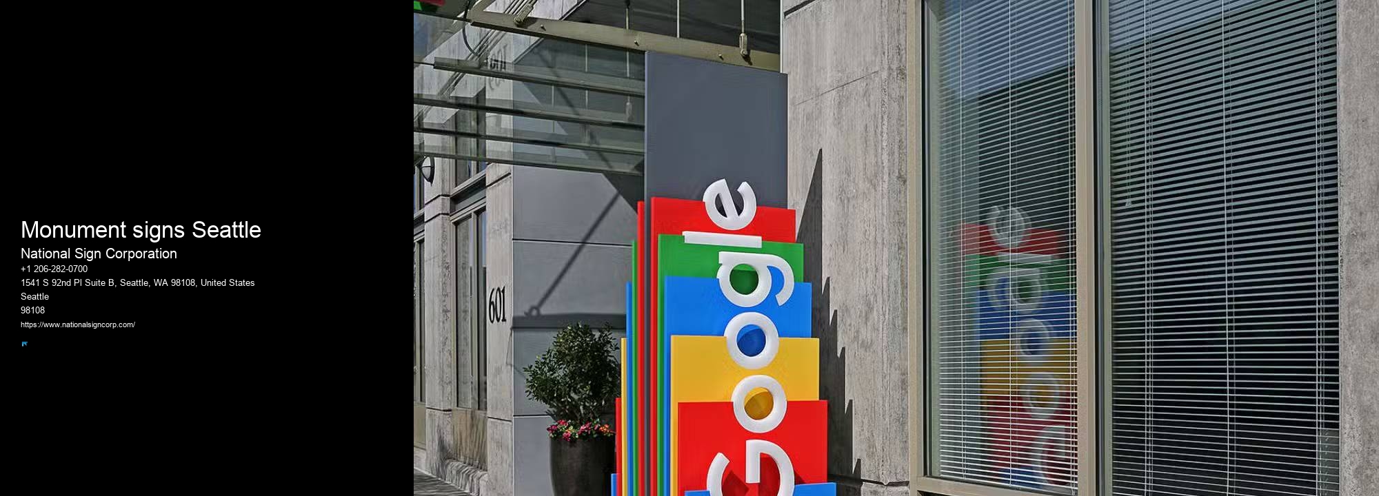 Lightbox Sign Installation Monument signs Seattle