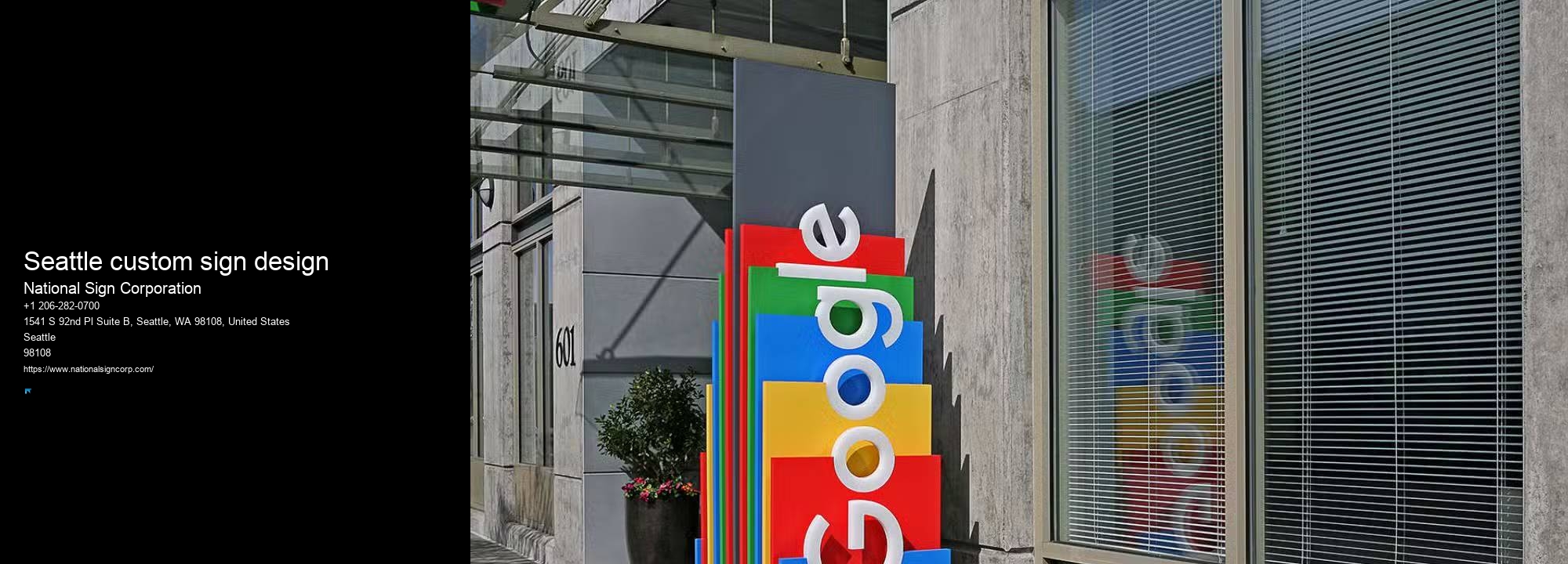 Large Commercial Signs Seattle custom sign design