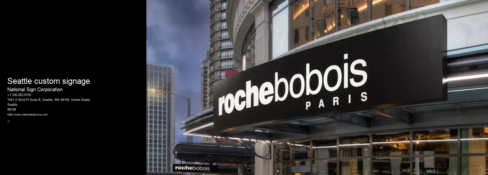 Custom indoor signs Seattle custom signage