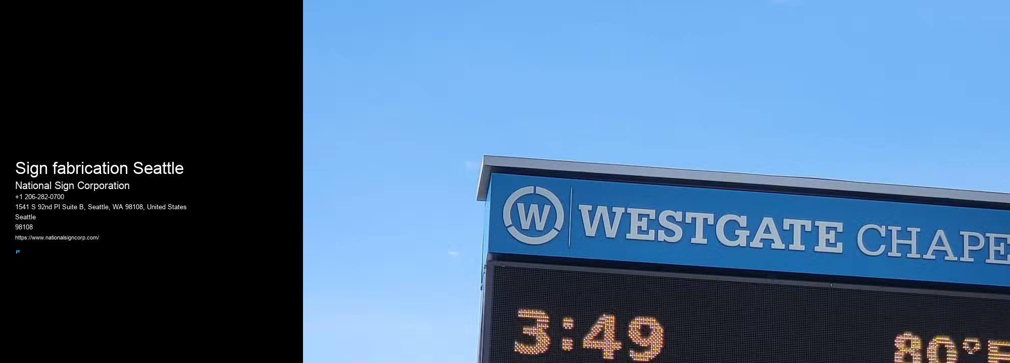 Custom Corporate Signs Sign fabrication Seattle