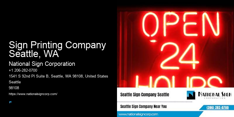 Affordable Custom Business Signage Sign Printing Company Seattle, WA