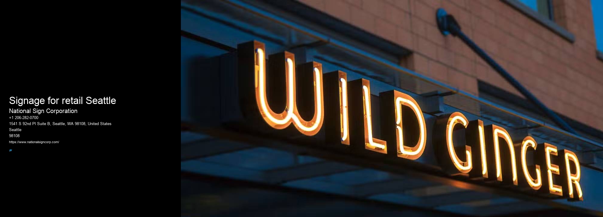 Restaurant Sign Installation Signage for retail Seattle