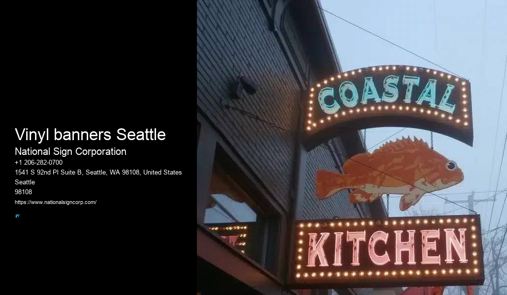 Event Sign Installation Vinyl banners Seattle