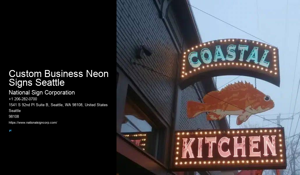 Neon Signs for Restaurants Custom Business Neon Signs Seattle