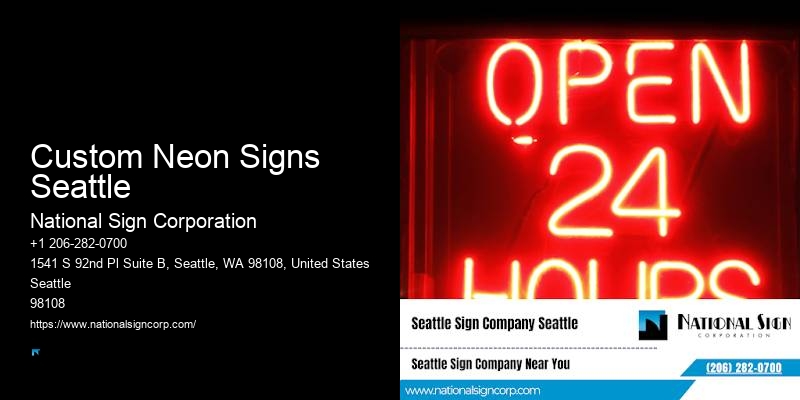 Commercial Monument Signs Custom Neon Signs Seattle