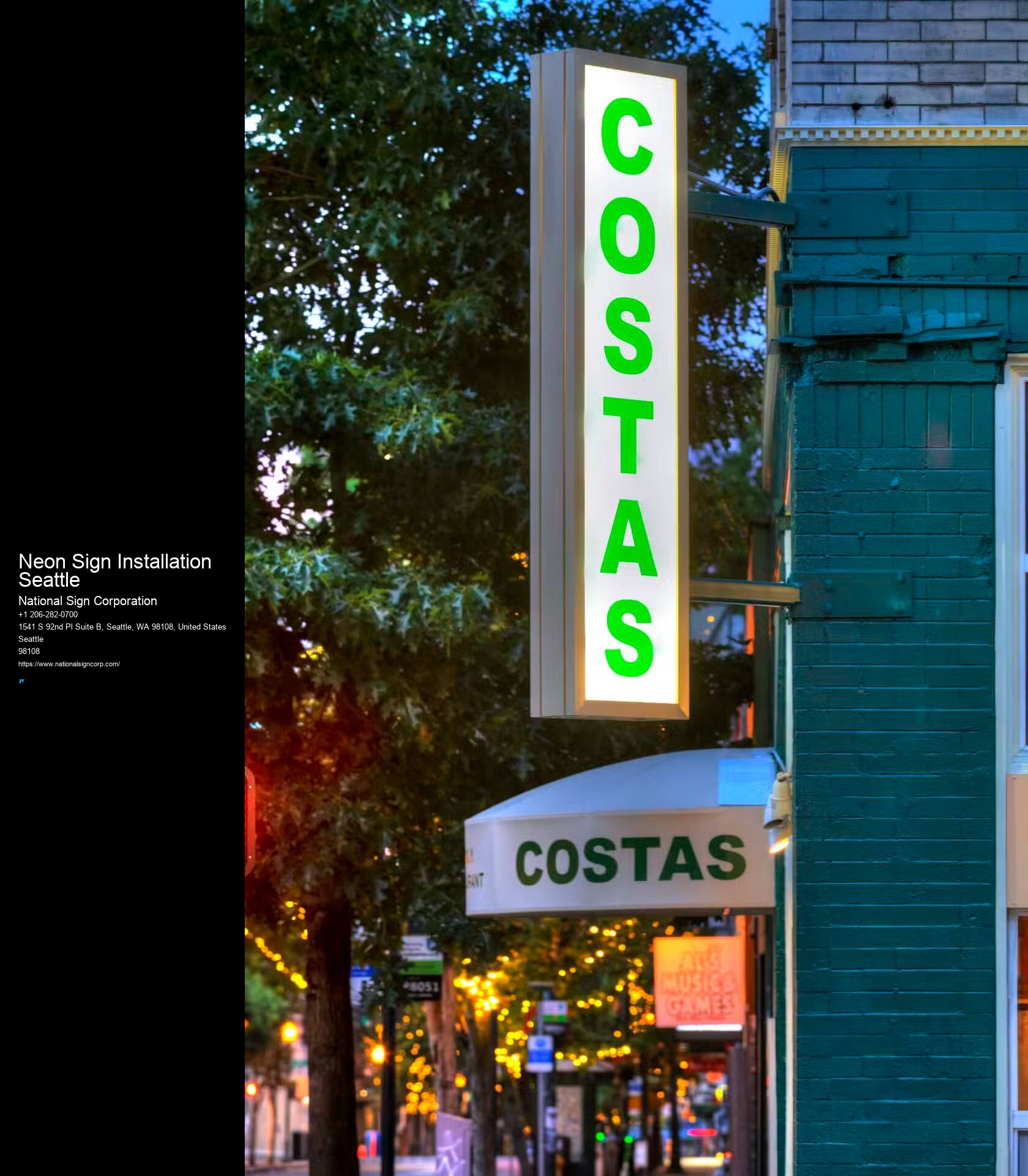 Trade Show Displays Neon Sign Installation Seattle