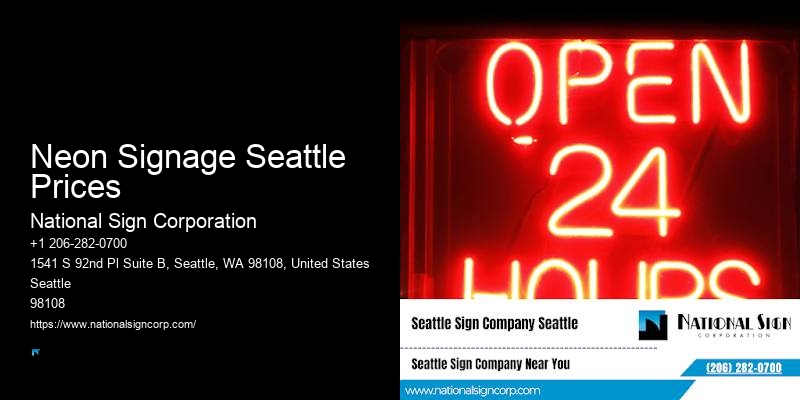 Outdoor Monument Signs Neon Signage Seattle Prices