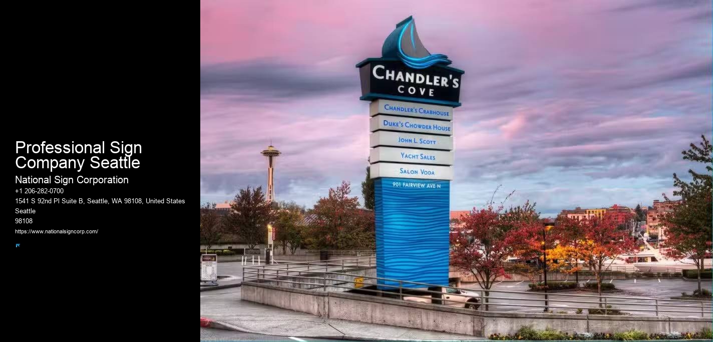 Professional Pylon Sign Services Professional Sign Company Seattle