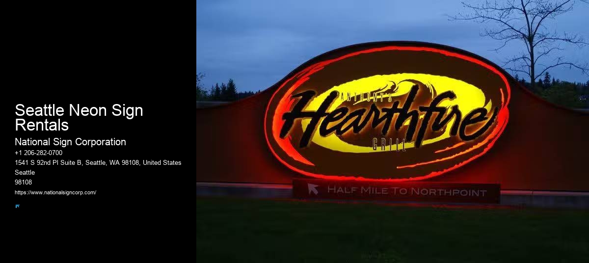 Indoor Branding Signs Seattle Neon Sign Rentals