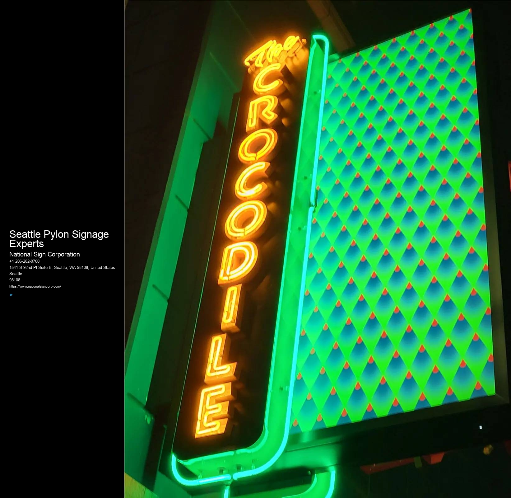 Neon Art Signs Seattle Pylon Signage Experts