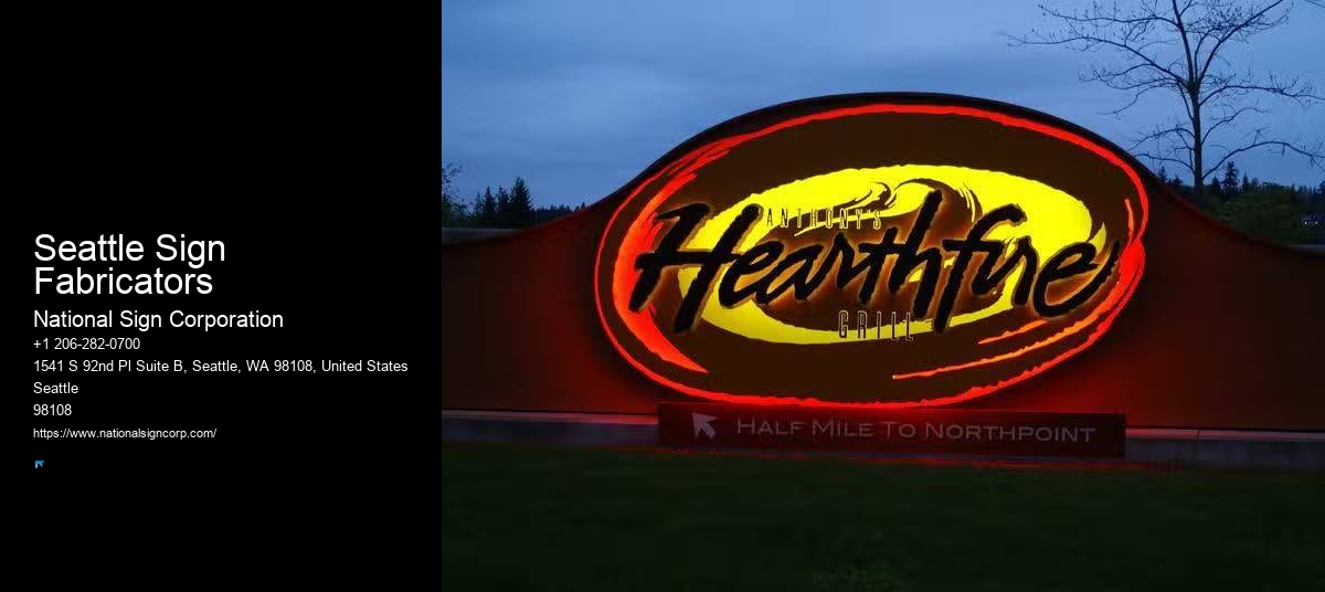 Seattle Sign Fabricators Illuminated Signs